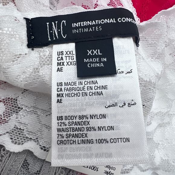 INC International Concepts Lace Trim Thong Panties Multicolor 5 Pack XXL 2XL New - Picture 4 of 6